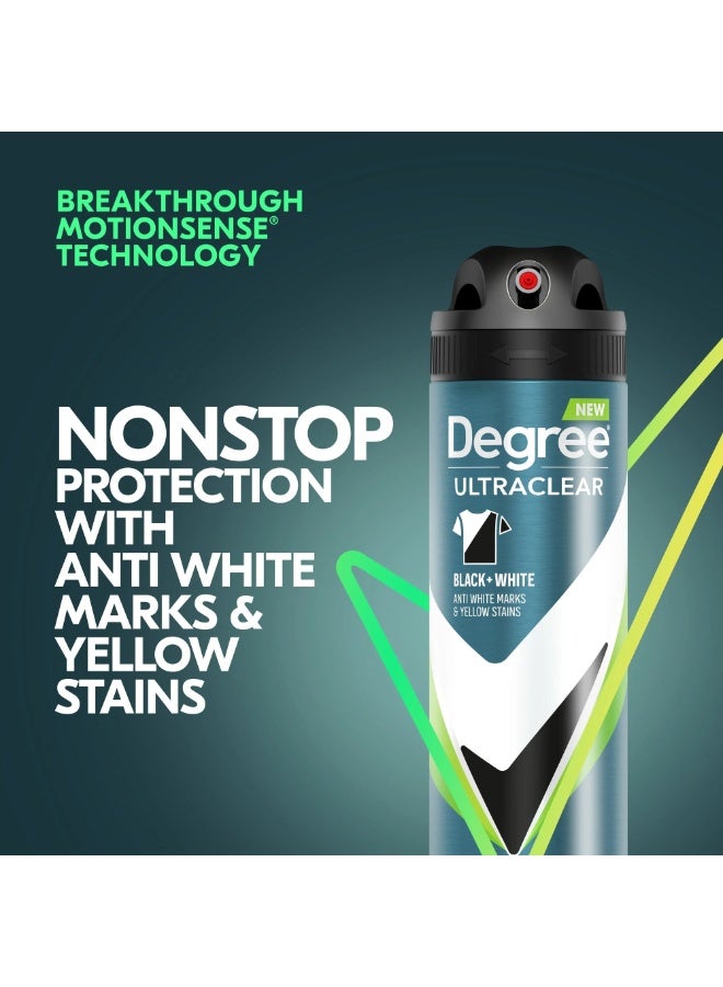 Degree Men Ultra Clear Black & White Antiperspirant Deodorant Dry Spray – Driftwood (107 g) - Image 3